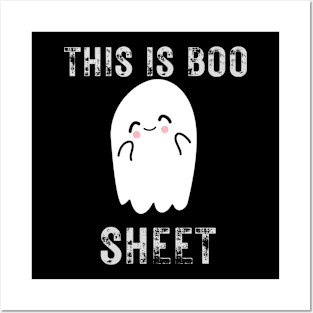 This Is Boo Sheet Ghost Retro Halloween Costume Posters and Art